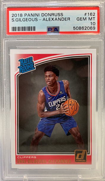 2018 Panini Donruss Shai Gilgeous-Alexander PSA 10 Rookie RC #162 Thunder