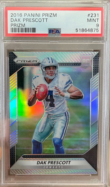 2016 Prizm Dak Prescott RC PSA 9 Cowboys