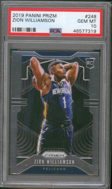2019 Prizm Zion Williamson Rookie RC PSA 10
