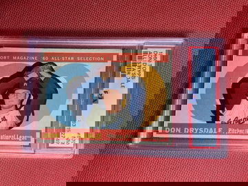 1960 Topps #570 Don Drysdale All Star PSA 7 NM