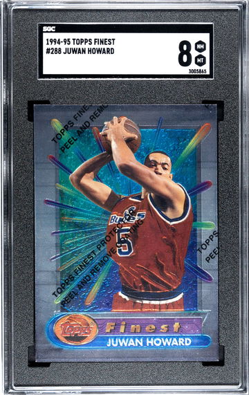 1994-95 Topps Finest Basketball #288 Juwan Howard w Coating - Graded SGC 8 NM-MT
