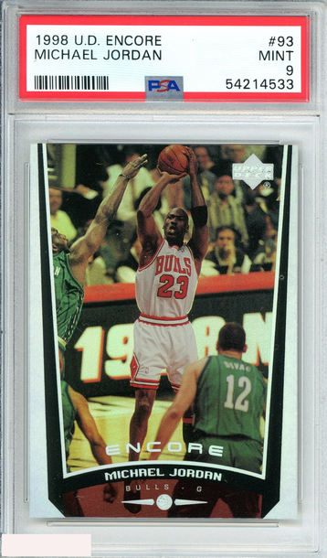 1998 UPPER DECK ENCORE MICHAEL JORDAN #93 CHICAGO BULLS HOF! PSA 9 MINT