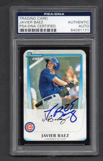 Javier Baez Signed Autographed 2011 Bowman Draft #6 RC PSA DNA COA
