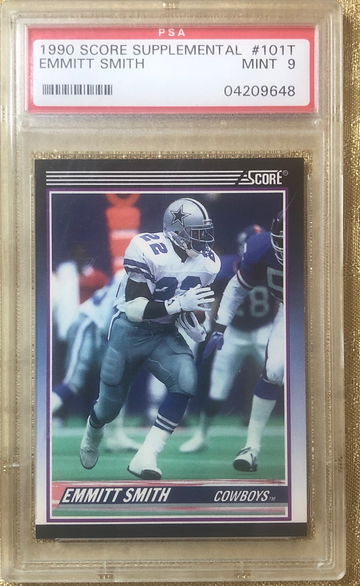 1990 Score Supplemental Emmitt Smith Rookie Card PSA 9 Mint 