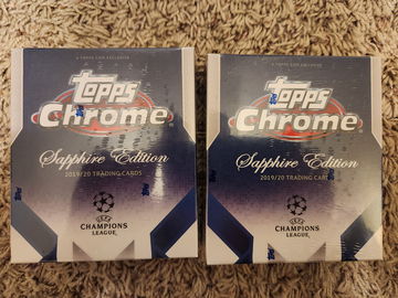TWO 2019/20 TOPPS CHROME SAPPHIRE UEFA EDITION SEALED BOXES
