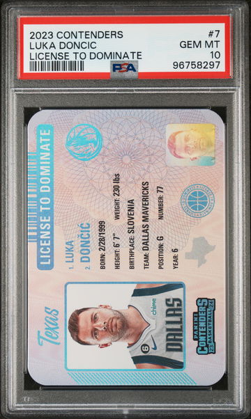 2023 Panini Contenders License To Dominate Luka Doncic #7 PSA 10