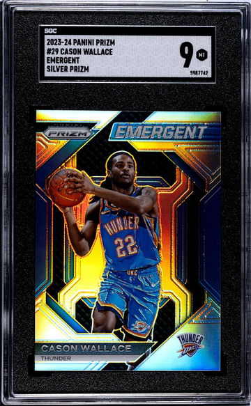 2023-24 Panini Prizm Emergent Silver Prizm Cason Wallace #29 SGC 9