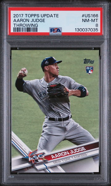 2017 Topps Update Throwing Aaron Judge #US166A PSA 8