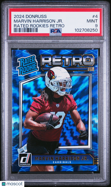 2024 Panini Donruss Rated Rookies Retro Marvin Harrison JR. #4 PSA 9