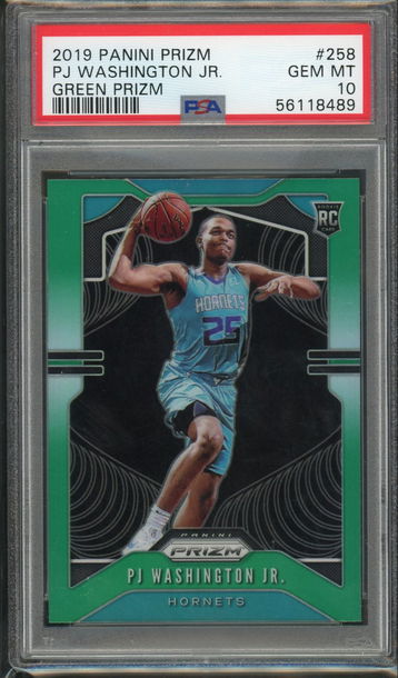 2019 Prizm Green PJ Washington Jr PSA 10
