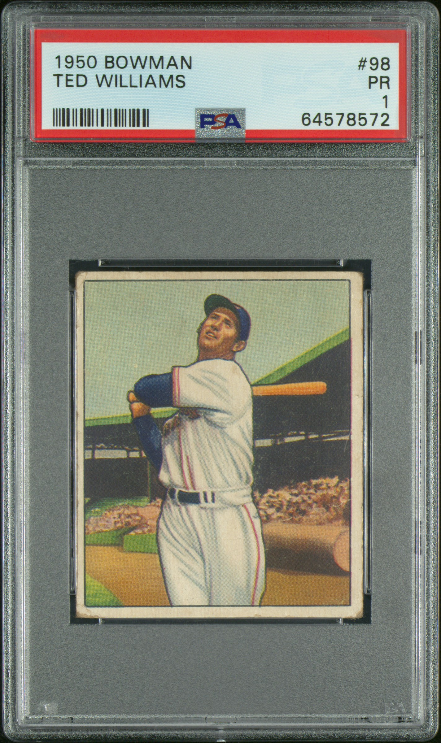 1950 Bowman Ted Williams #98 PSA 1 PR