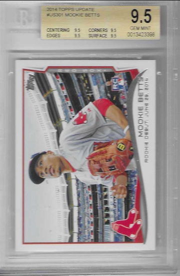 2014 TOPPS UPDATE MOOKIE BETTS ROOKIE RC #US301- BGS 9.5 GEM MINT