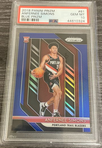 Anfernee Simons Prizm Blue /199 PSA 10