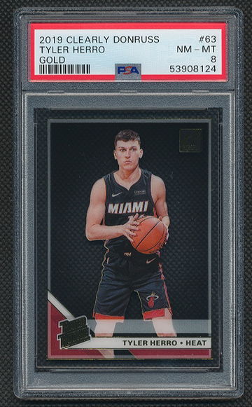 2019 Donruss Clearly Tyler Herro PSA 8