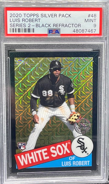2020 Topps Silver Pack Luis Robert Black Refractor /199 PSA 9 RC