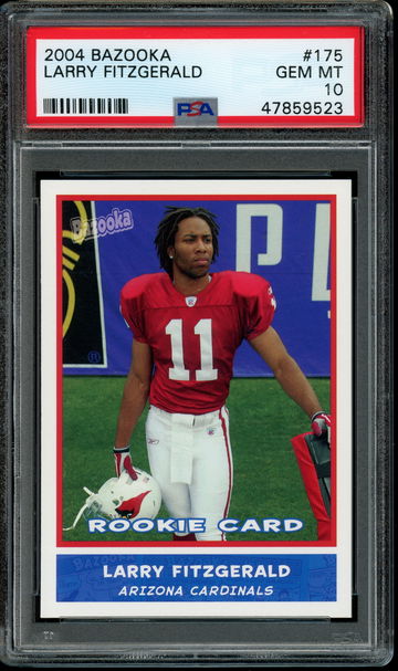 2004 Bazooka #175 Larry Fitzgerald PSA 10 Gem Mint