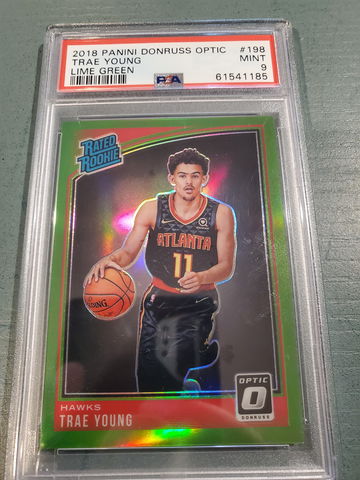 TRAE YOUNG 2018 OPTIC LIME GREEN PSA 9