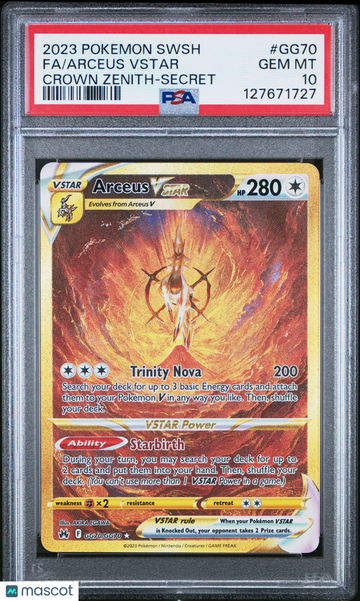 Crown Zenith: Galarian Gallery Arceus VSTAR PSA 10 #GG70