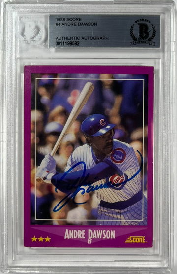 1988 Score Andre Dawson Autograph BGS Authenticated