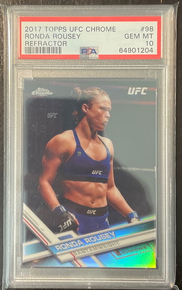 2017 Topps Chrome UFC Refractor #98 Ronda Rousey PSA 10 pop 14