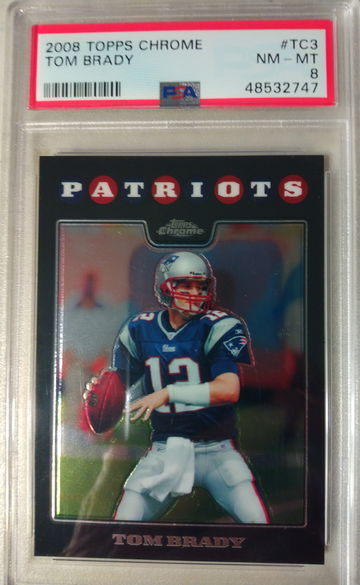 2008 Topps Chrome Tom Brady PSA 8