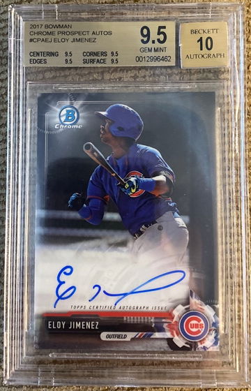 2017 Bowman Chrome Eloy Jimenez Auto True Gem BGS 9.5/10