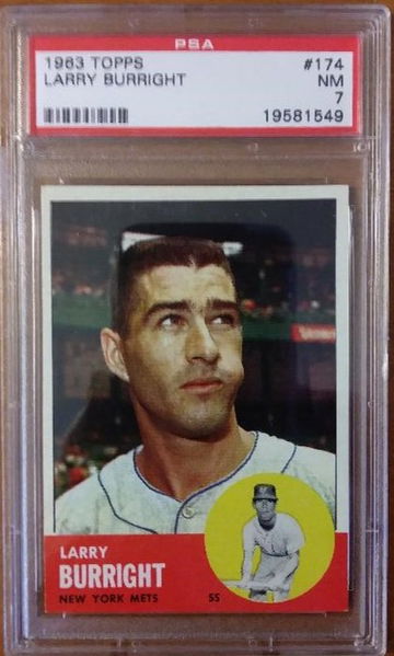 1963 Topps #174 Larry Burright PSA 7 TOUGH!