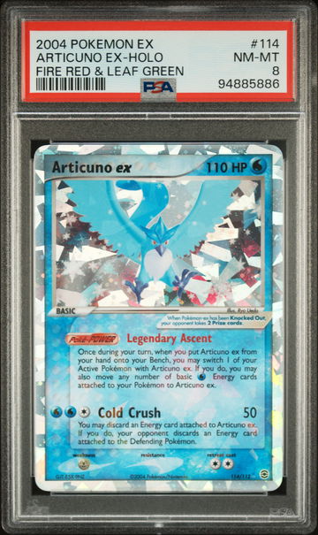 2004 Pokemon Ex Firered Leafgreen Holo Articuno Ex #114 PSA 8