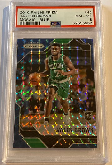 2016 Panini Mosaic Jaylen Brown Blue Mosaic PSA 8