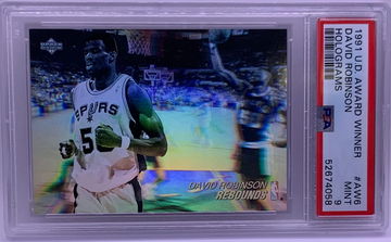 1991 U.D. AWARD WINNER DAVID ROBINSON HOLOGRAMS PSA 9 #AW6 POP 72