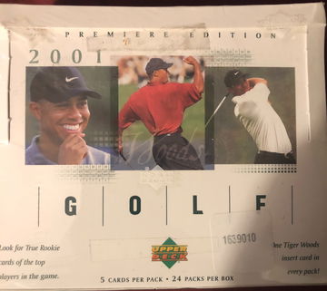 2001 Upper Deck Golf Hobby Box Tiger Woos Rookie Card Factory Sealed