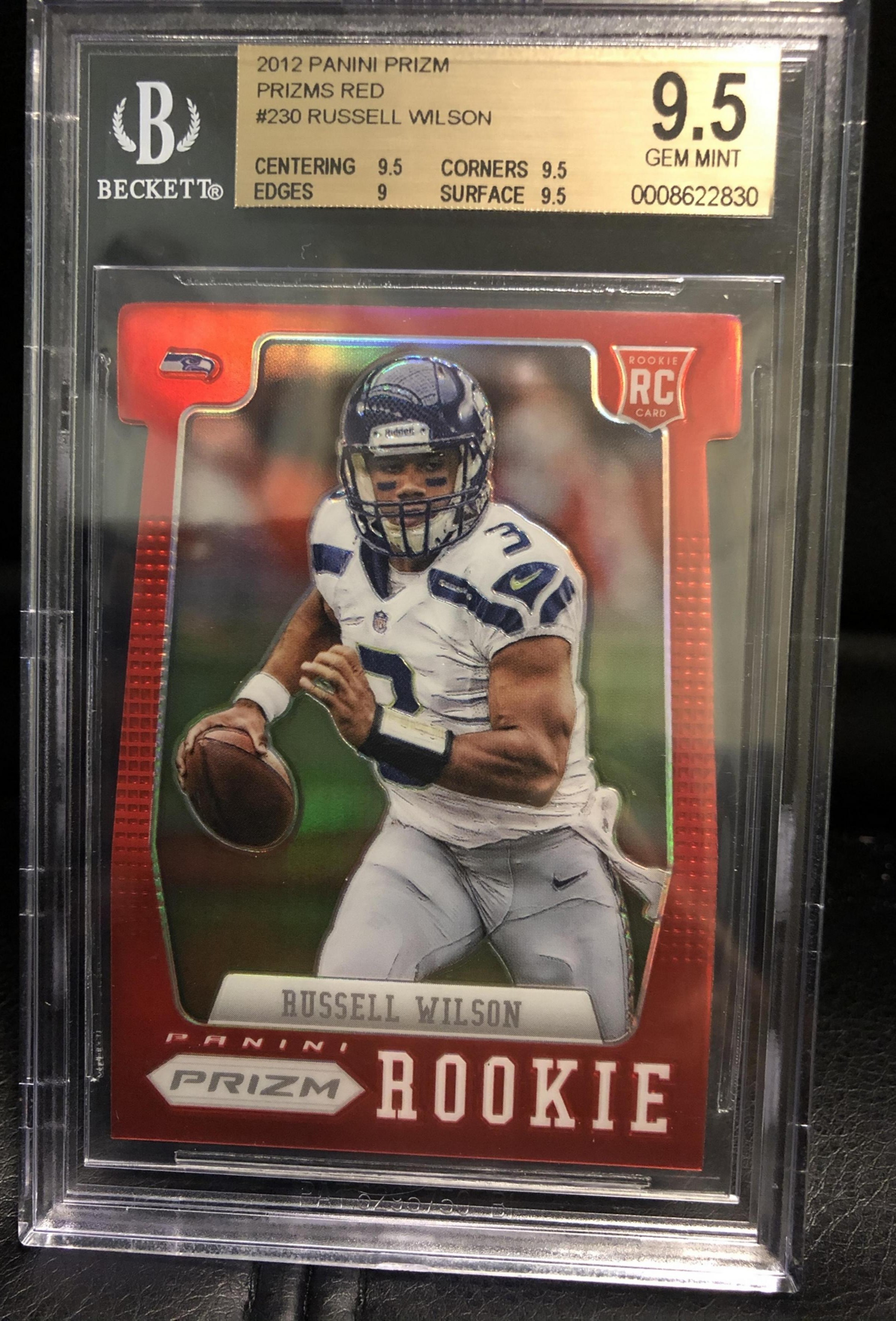Russell Wilson 2012 Prizm Red Die Cut Prizm BGS 9.5