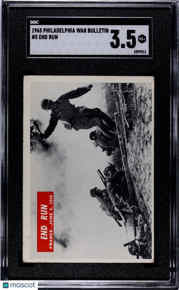 1965 Philadelphia War Bulletin End Run #5 SGC 3.5