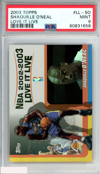2003 TOPPS LOVE IT LIVE SHAQUILLE ONEAL #LL-SO LOS ANGELES LAKERS HOF PSA 9 MINT