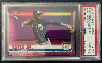 Fernando Tatis Jr. 2019 Topps Chrome #203 Pink Refractor PSA 10 
