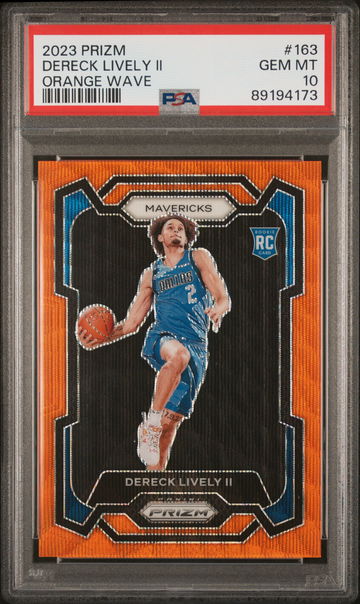 2023 Panini Prizm Orange Wave Prizm Dereck Lively II #163 /60 PSA 10