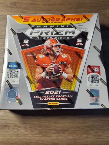 2021 Prizm Football Draft Picks Hobby Box 5 Autos