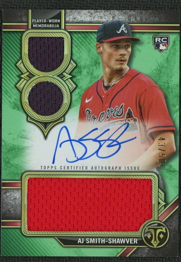 2024 Topps Triple Threads AJ Smith-Shawver #RAR-AS RC Patch Auto /50