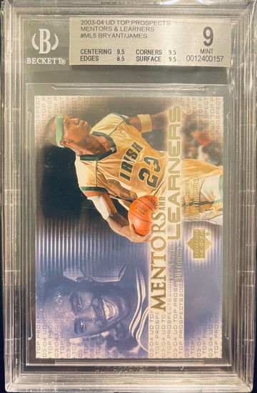 2003-04 UD Top Prospects Mentors & Learners #ML5 Bryant/James BGS 9(9.5,9.5,8.5,9.5)
