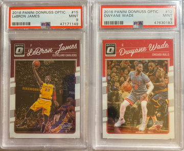 Lebron James Dwayne Wade Kobe Bryant Optic 2016 PSA 9 Lot