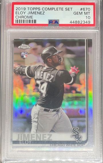 PSA 10 2019 Topps Complete Set Eloy Jimenez Chrome #670