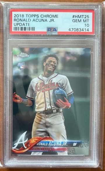 2018 Topps Chrome Update #HMT25 Ronald Acuna Jr. PSA 10 Gem Mint