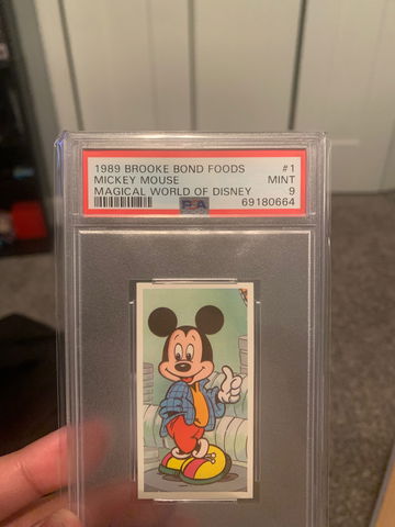 1989 Brooke Bond Foods Mickey Mouse #1 PSA 9