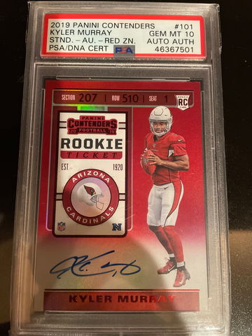 2019 Contenders Kyler Murray Standing Red Zone Psa 10 Pop 2