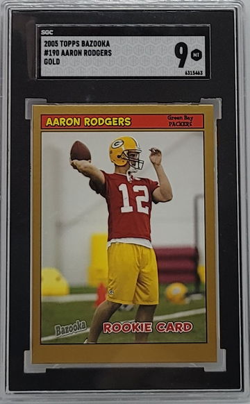 2005 Topps Bazooka Aaron Rodgers gold