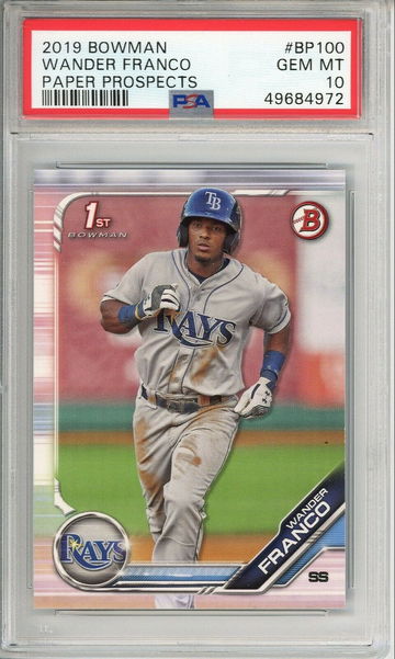 2019 Bowman Prospects Wander Franco PSA 10 Gem-Mint