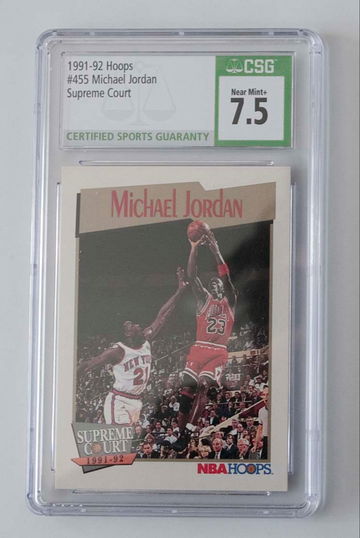 Michael Jordan 1991-92 Hoops CSG 7.5 card #455 