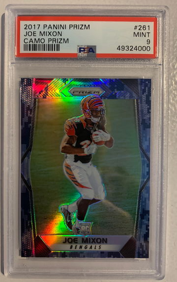 2017 Panini Prizm #261 Joe Mixon RC Camo Prizm xx/25 PSA 9 MINT