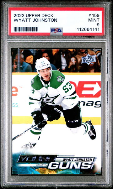 2022 Upper Deck Series 2 Young Guns Wyatt Johnston #459 RC PSA 9