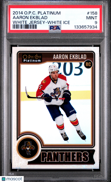 2014 O-Pee-Chee Platinum Aaron Ekblad #158 White Ice PSA 9